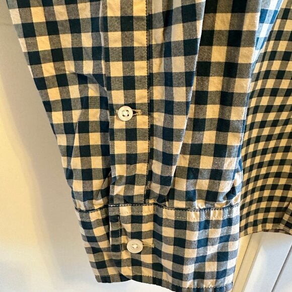 J Crew Button-Down Dress Shirt (Forest Green x Cream) - Picture 4 of 9